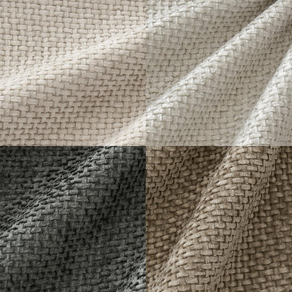 Soft Decorative Chenille Pillow Covers Neutral 18X18 Pack of 4 | Mid Century Modern Decor, Cream to Charcoal Set, Couch Throw Pillows, Farmhouse Boho Cushion Covers for Sofa Bed Living Room